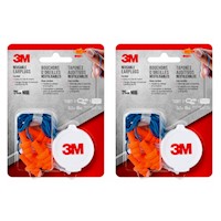 Pack x2 Tapones 3M para los oídos reutilizables con cable 90716H3-DC